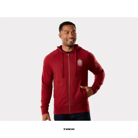 Trek Fun Badge Unisex Hoodie Dark Red | Sweatshirt