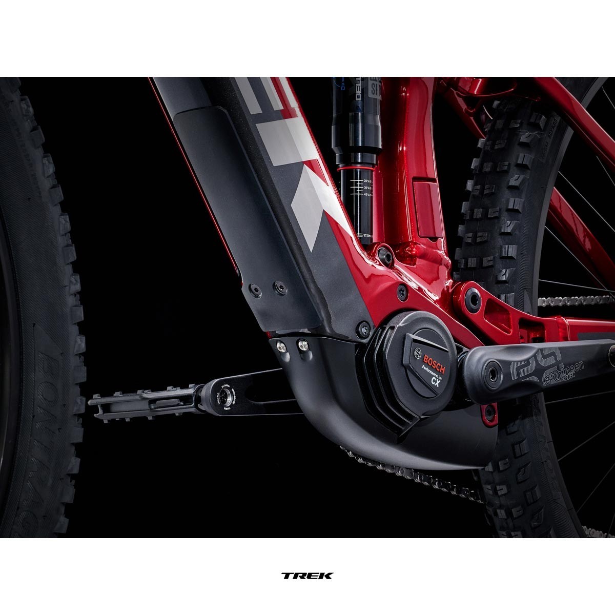Trek Rage Red TREK Rail 5 Deore 625W Rage Red GEN 3 | E-MTB (Full Suspension)