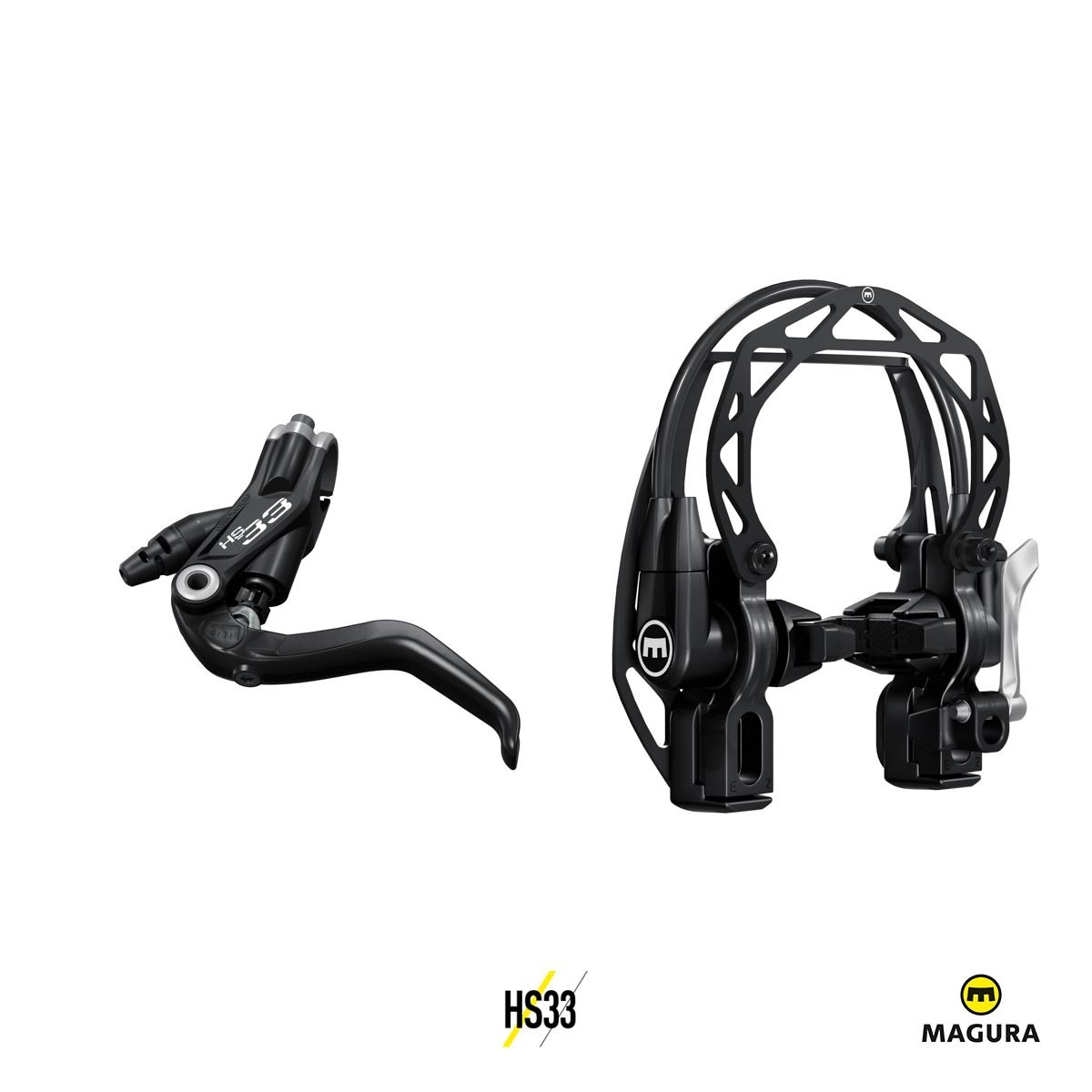 MAGURA HS33 Черни | Челюстни спирачка за велосипед - 4 пръста
