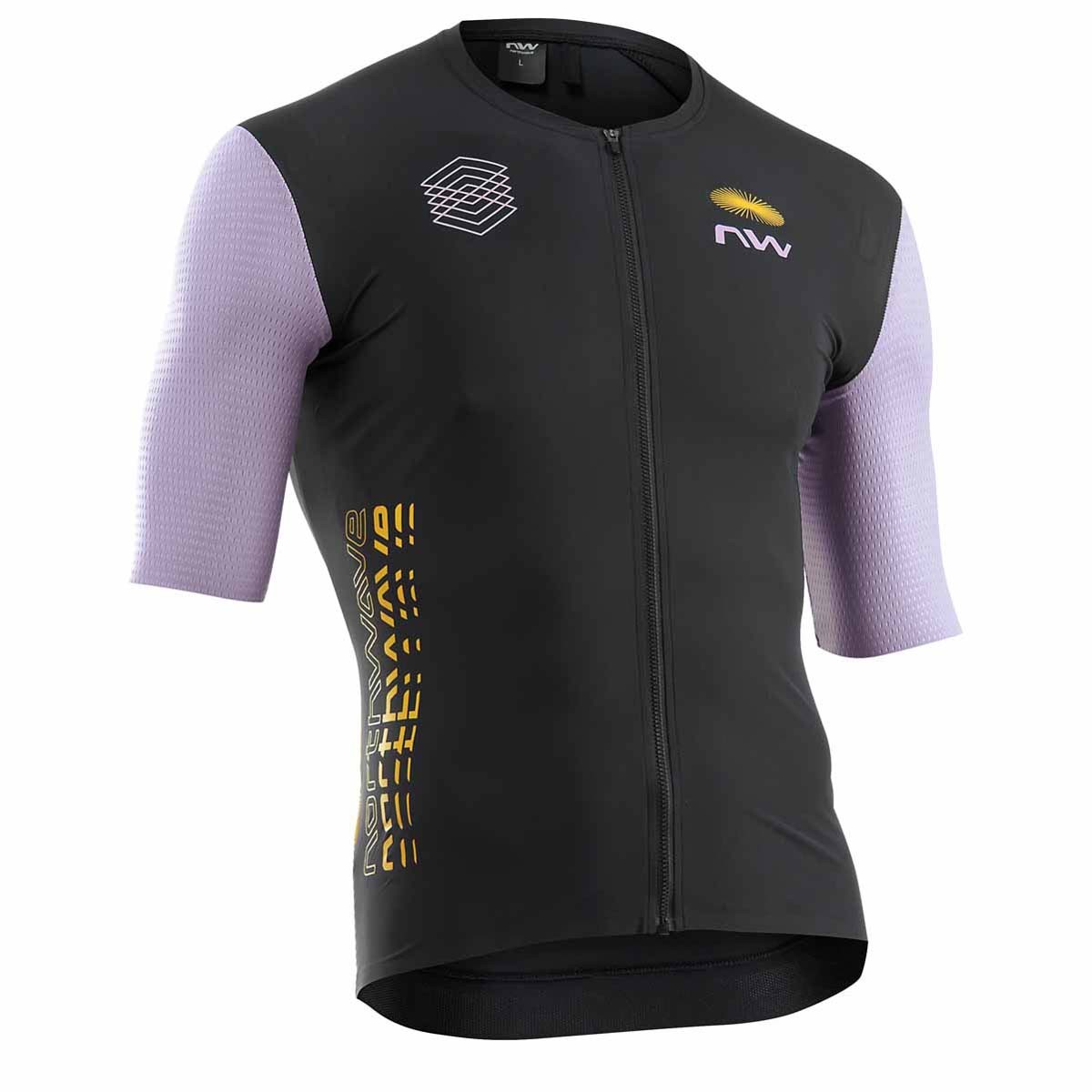 NORTHWAVE EXTREME EVO black/lilac | Мъжко шосейно/ХС джърси с къс ръкав за колелоездене