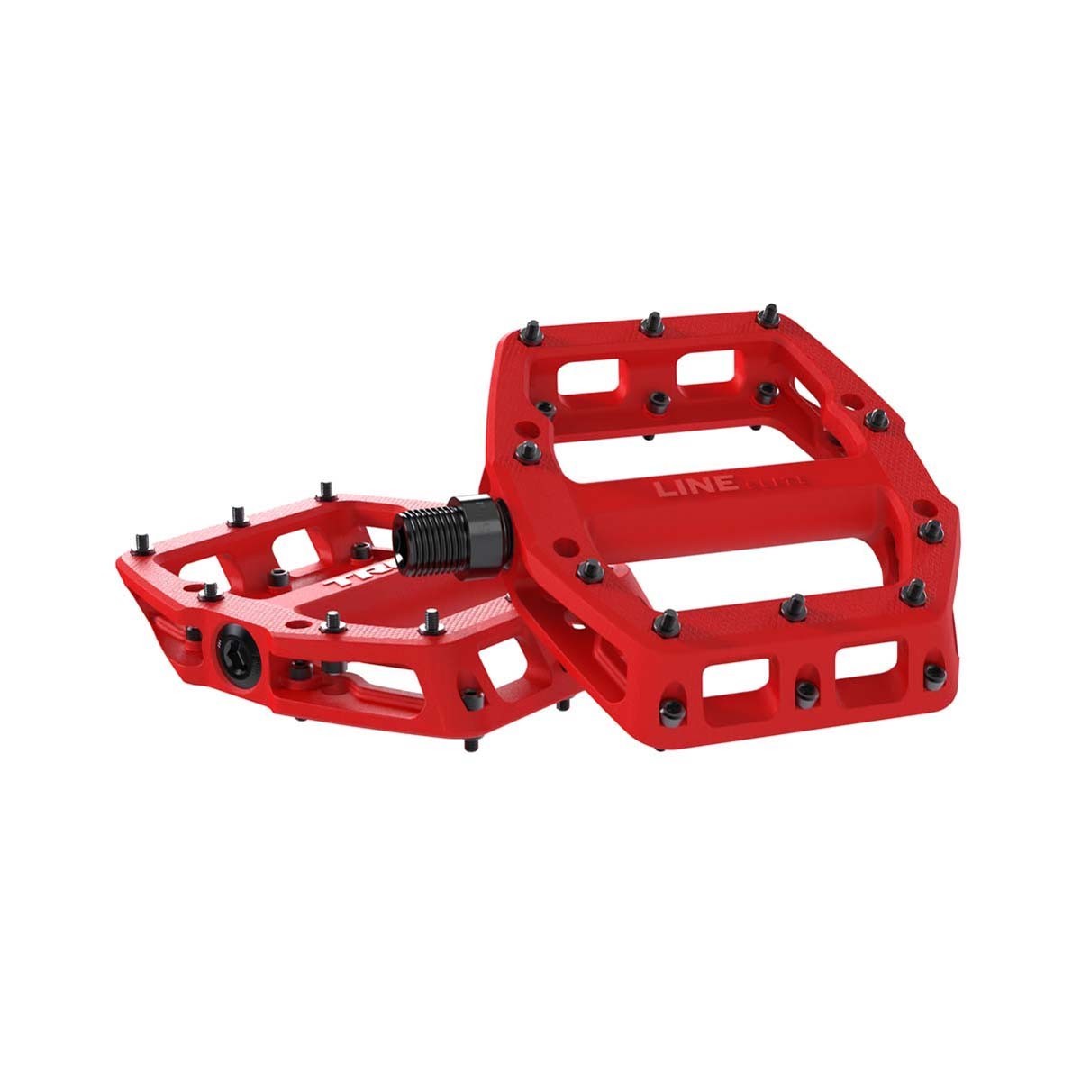 Trek Line Elite Flat Pedal Set | Radioactive Red