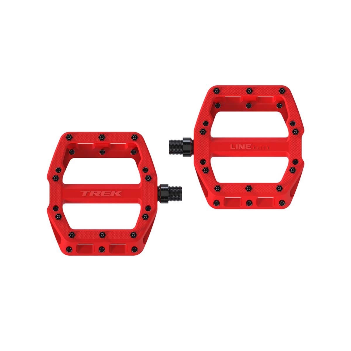 Trek Line Elite Flat Pedal Set | Radioactive Red