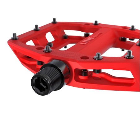 Trek Line Elite Flat Pedal Set | Radioactive Red