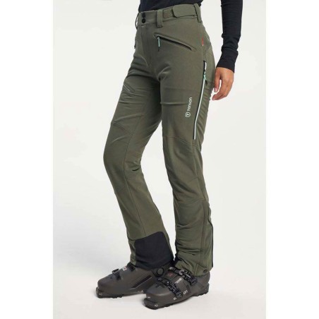 TENSON Ski Touring Softshell Pants Women | Dark Olive