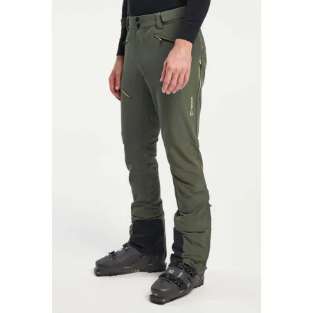 TENSON SKI TOURING SOFTSHELL PANTS MEN Dark Olive | SNOW JACKETS