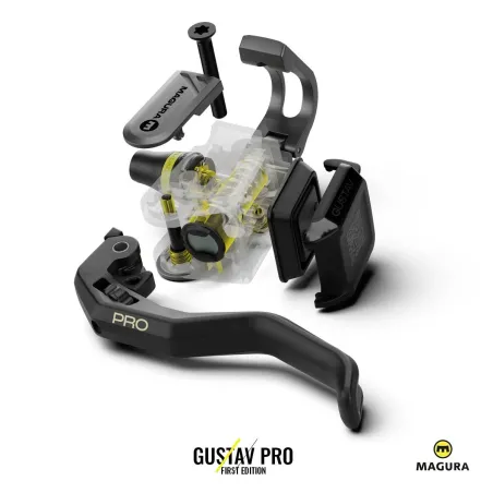 Спирачки MAGURA GUSTAV PRO First Edition сет | 2бр спирачки GUSTAV PRO + 2бр дискове MDR-C 2.5mm + 2бр. Адаптери QM44