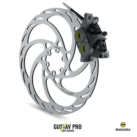 Спирачки MAGURA GUSTAV PRO First Edition сет | 2бр спирачки GUSTAV PRO + 2бр дискове MDR-C 2.5mm + 2бр. Адаптери QM44