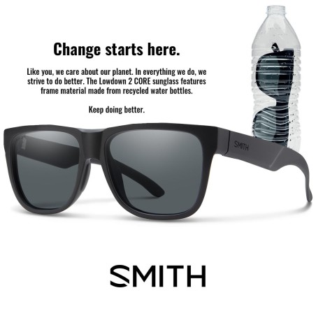 SMITH LOWDOWN 2 CORE MATTE BLACK Polarized Gray