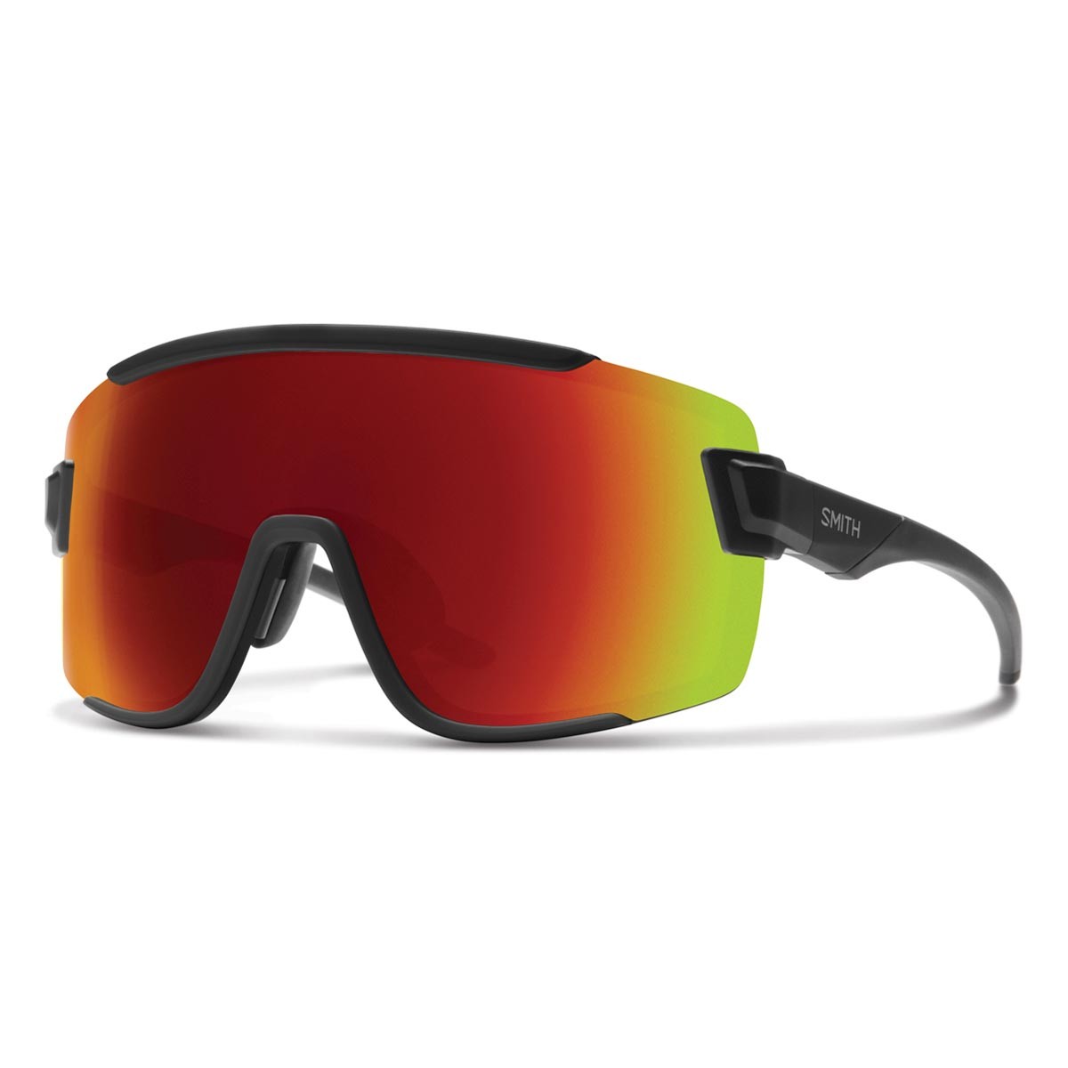 SMITH WILDCAT MATTE BLACK ChromaPop Red Mirror