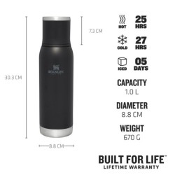 STANLEY The Adventure To-Go Bottle 1.0L / 1.1 QT BLACK | БУТИЛКИ ЗА ВОДА