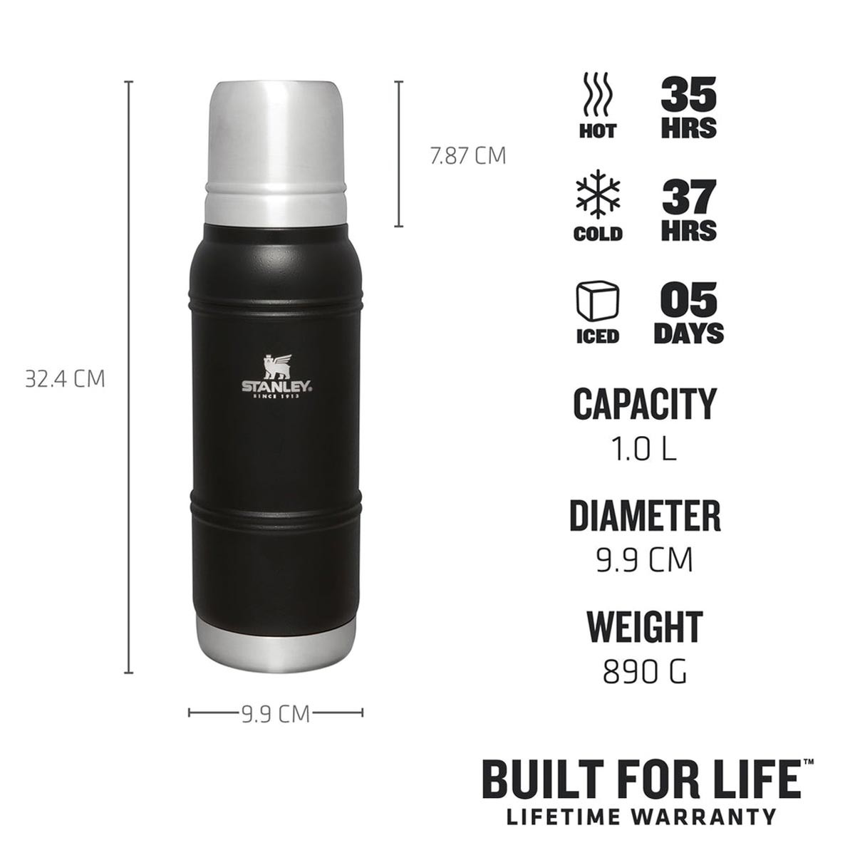 STANLEY The Artisan Thermal Bottle 1.0L / 1.1 QT BLACK MOON | БУТИЛКИ ЗА ВОДА STANLEY The Artisan Thermal Bottle 1.0L / 1.1 QT BLACK MOON | БУТИЛКИ ЗА ВОДА