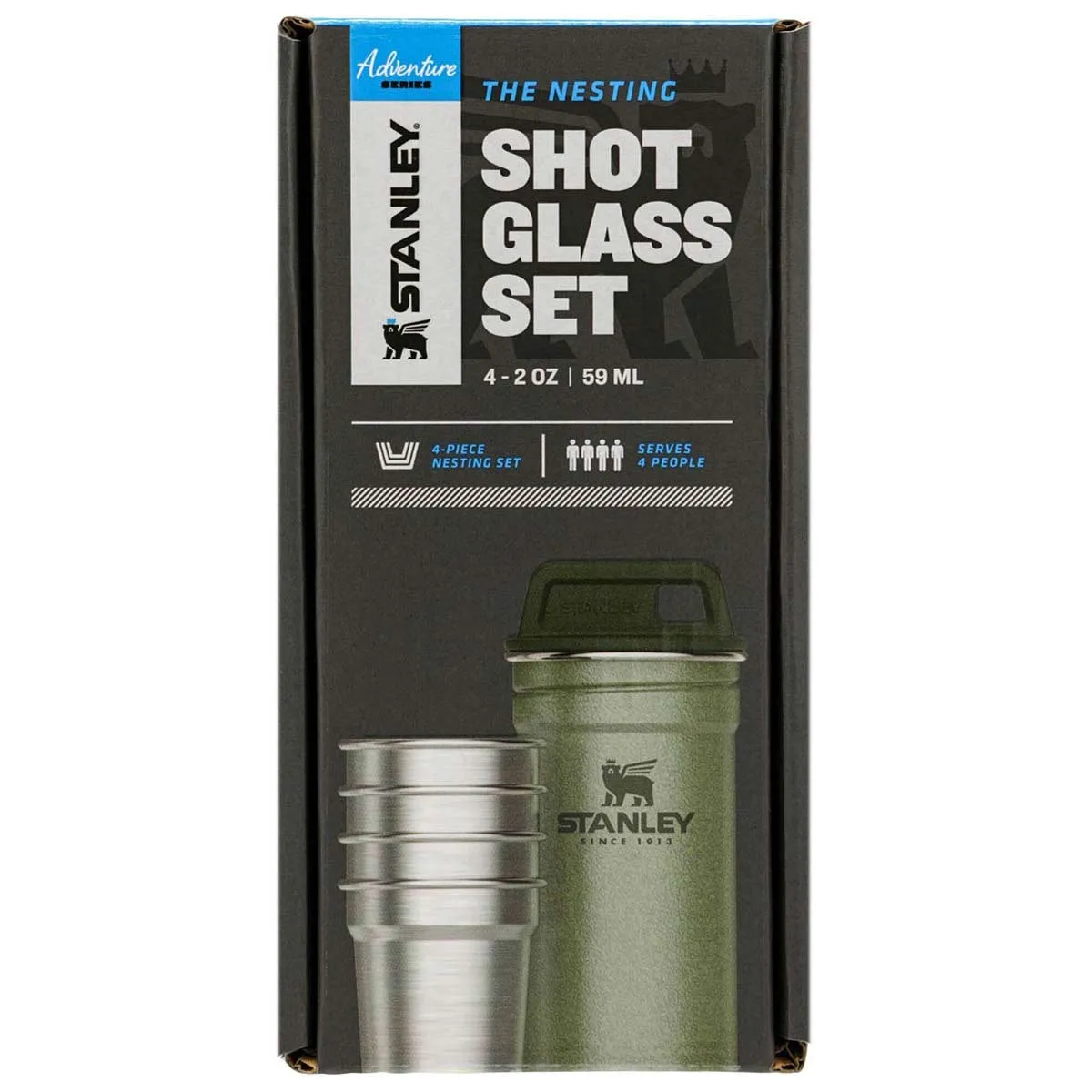 STANLEY THE NESTING SHOT GLASS SET Hammertone Green
