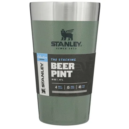 STANLEY THE STACKING BEER PINT .47L / 16OZ Hammertone Green