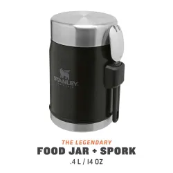 STANLEY THE LEGENDARY FOOD JAR + SPORK 14OZ / .4L Matte Black Pebble