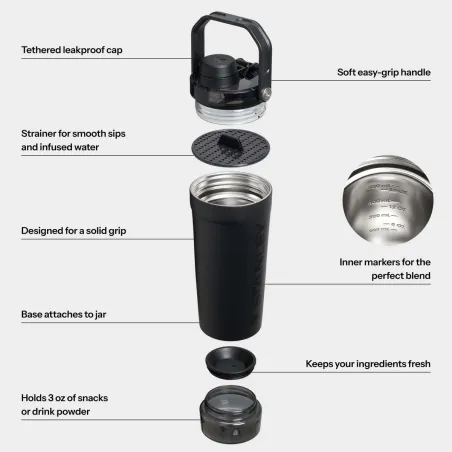 STANLEY The Activate Shaker 0.6L / 20oz Black 2.0