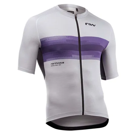 NORTHWAVE FORCE EVO JERSEY light grey/dark purple | bike jersey