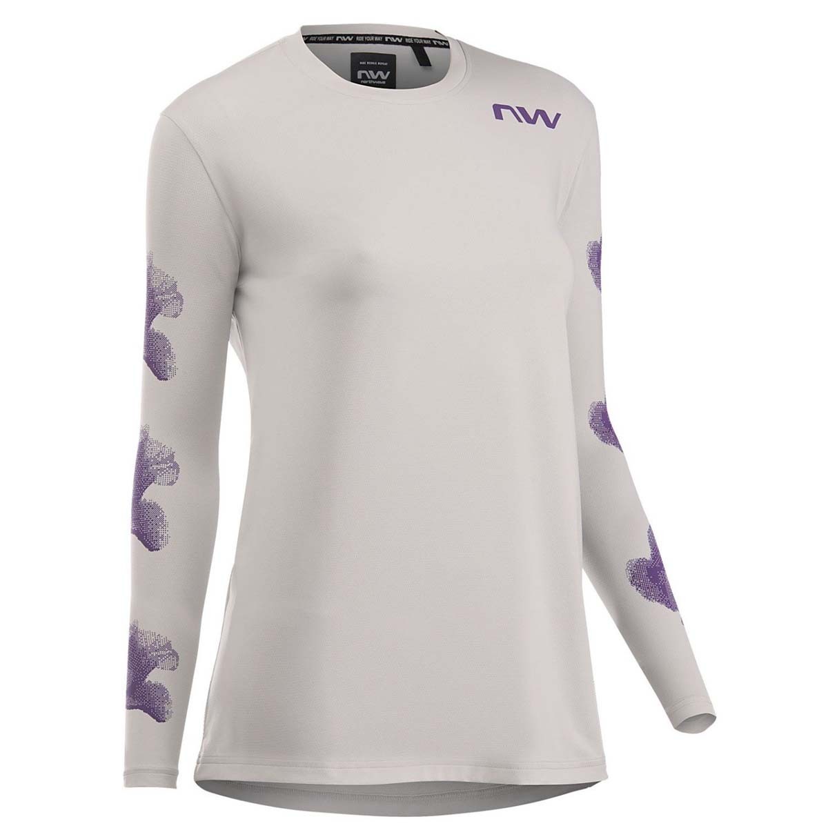 NORTHWAVE XTRAIL WMN LS JERSEY light grey/dark purple | bike jersey