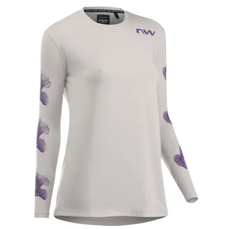 NORTHWAVE XTRAIL WMN LS JERSEY light grey/dark purple | bike jersey