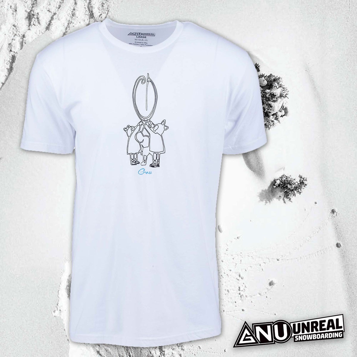 GNU UNREAL G TEE WHITE