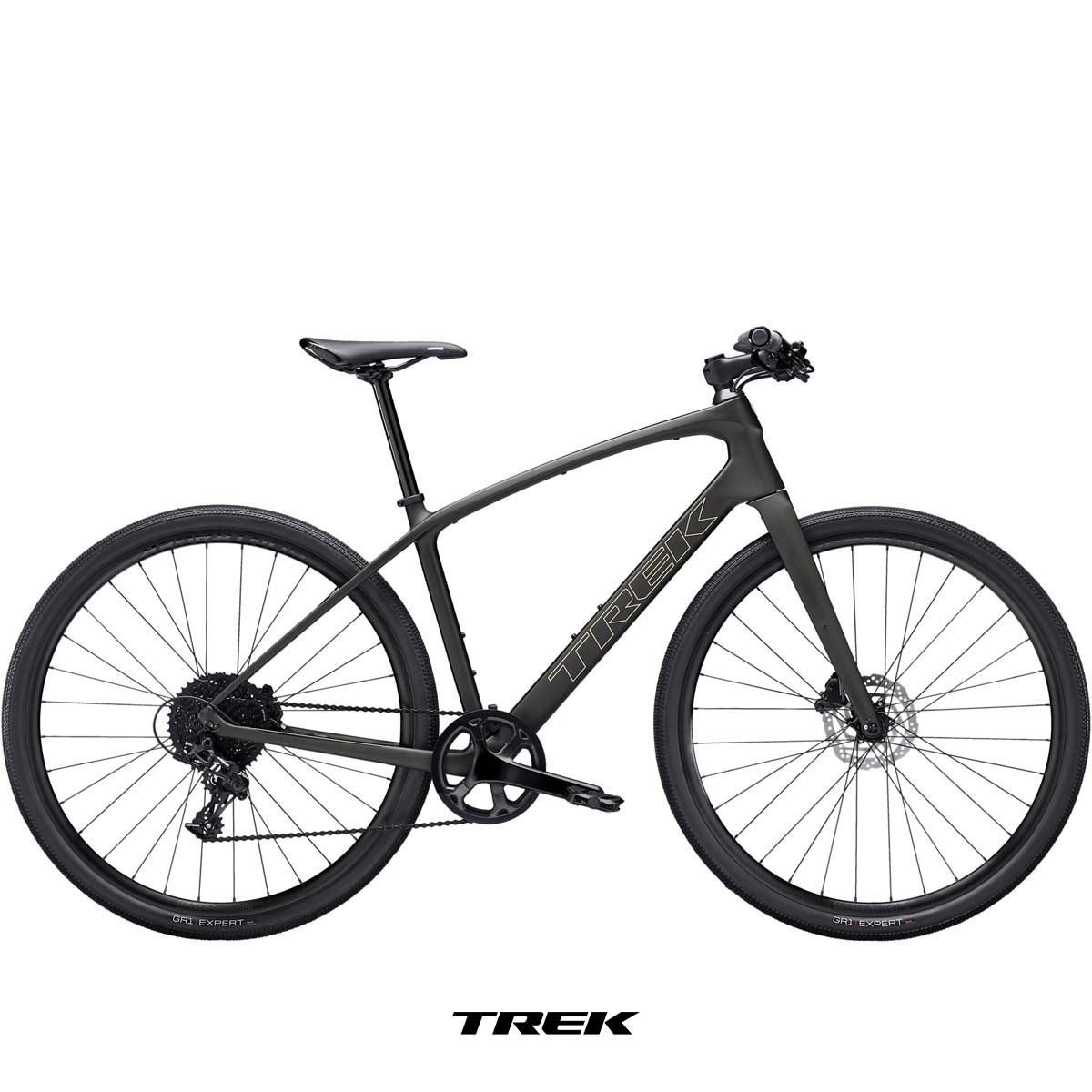 TREK FX Sport 5 Carbon XS Matte Black Olive/Deep Smoke