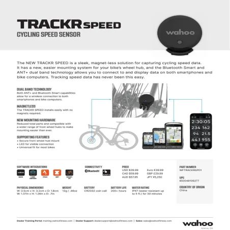 WAHOO TRACKR SPEED