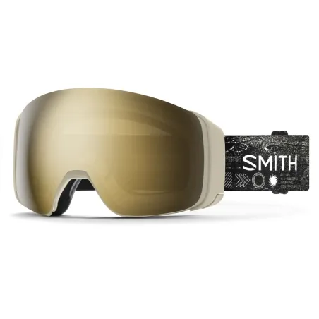 SMITH 4D MAG chalk space invader | S3 CHROMAPOP Sun Black Gold Mirror | ски & сноуборд маска