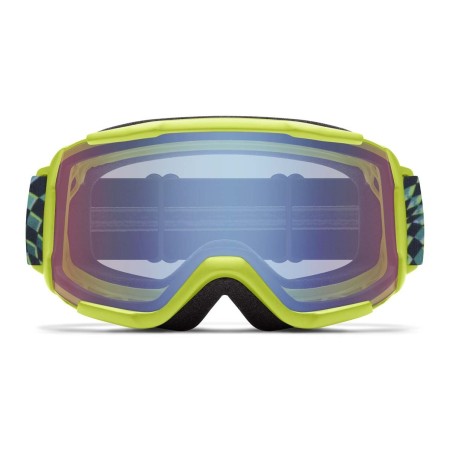 SMITH DAREDEVIL electric lime left turn | S2 BLUE Sensor Mirror | ски & сноуборд маска