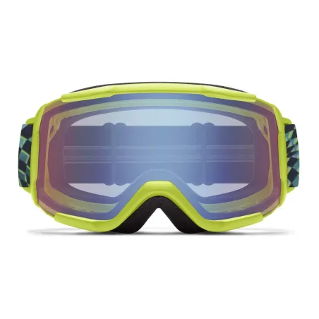 SMITH DAREDEVIL electric lime left turn | S2 BLUE Sensor Mirror | ски & сноуборд маска