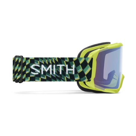 SMITH DAREDEVIL electric lime left turn | S2 BLUE Sensor Mirror | ски & сноуборд маска