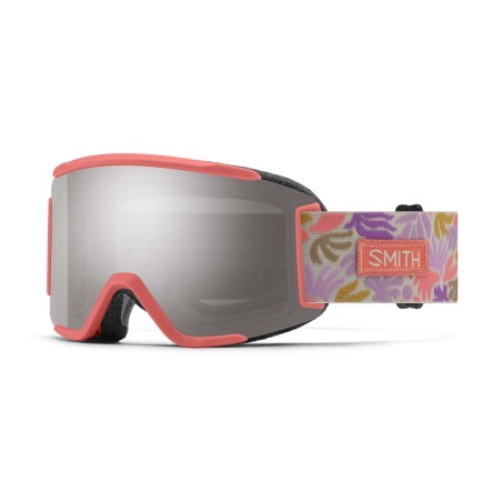 SMITH SQUAD S flare flora | S3 CHROMAPOP Sun Platinum Mirror | ски & сноуборд маска