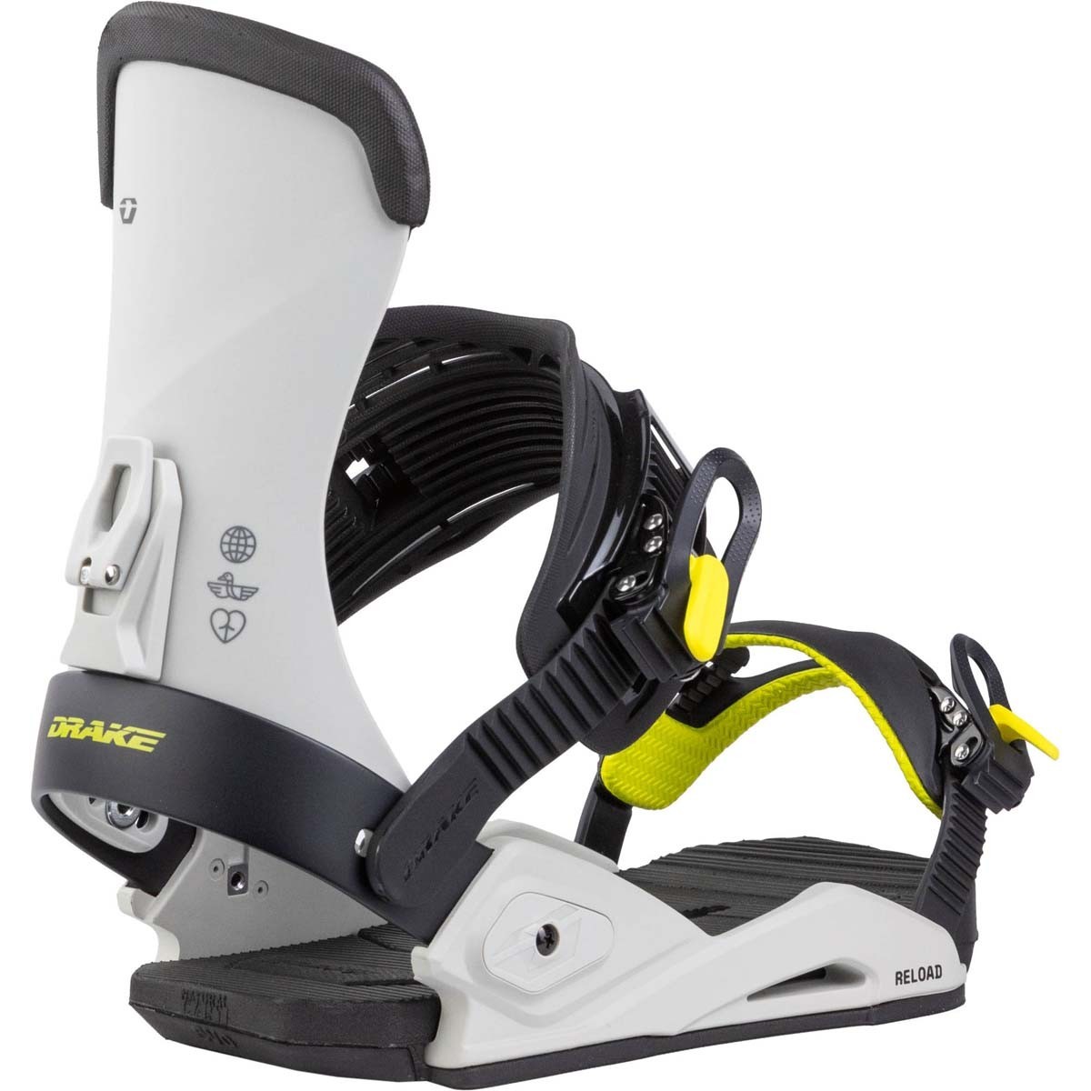 Drake Reload Binding 2026 DRAKE RELOAD grey/lime | Men Snowboard Bindings