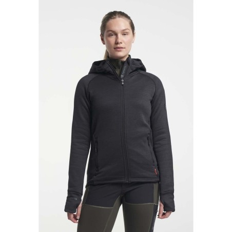 TENSON TXLITE MIDLAYER HOODIE ZIP WOMEN Black | Хибридно междинно яке с цип