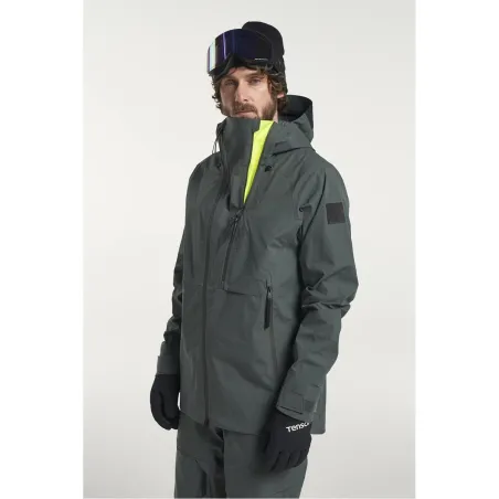 TENSON SHIBUI SHELL JACKET MEN Grey Green | Men Ski & Snowboard Jackets