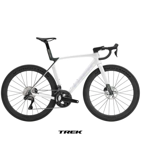 2026 TREK MADONE SL 7 Gloss Crystal White/Matte Deep Smoke | Състезателен шосеен карбонов велосипед