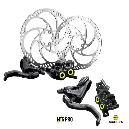 Спирачки MAGURA MT5 PRO сет | 2бр спирачки MT5 + 2бр дискове Storm HC 203/180