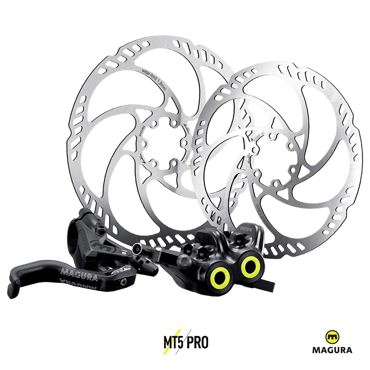 Спирачки MAGURA MT5 PRO сет | 2бр спирачки MT5 + 2бр дискове Storm HC 203/180