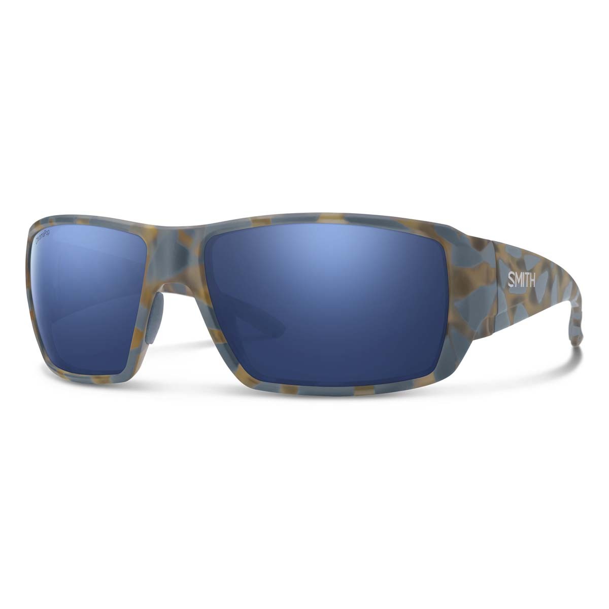 Слънчеви очила SMITH GUIDE CHOICE XL Matte Flint / Tarmac Tortoise | ChromaPop Glass Polarized Dark Blue Mirror