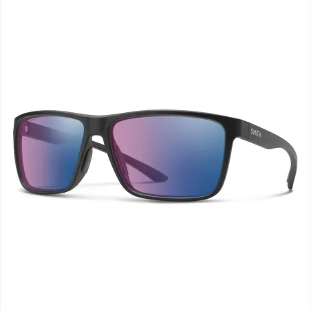 Sunglasses SMITH RIPTIDE/S Matte Black | ChromaPop Glass Polarchromic Rose Blue Mirror