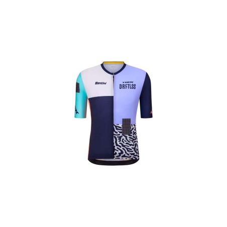 Cycling Jersey Santini Trek Driftless Team Replica Dark Blue/Light Blue