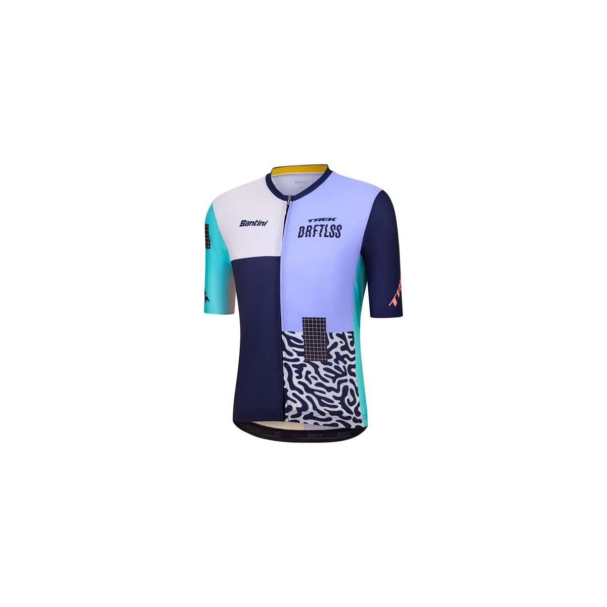 Cycling Jersey Santini Trek Driftless Team Replica Dark Blue/Light Blue