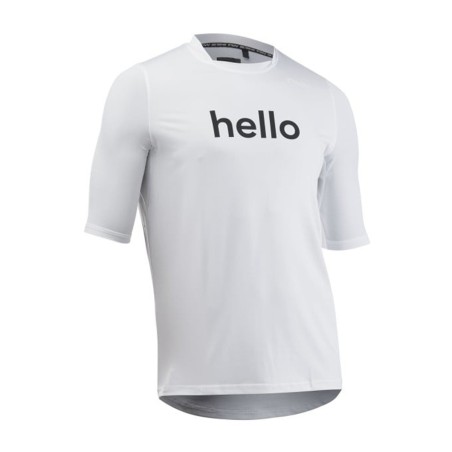 Bike jersey with short sleeve NORTHWAVE BOMB HELLO GOODBYE JERSEY white