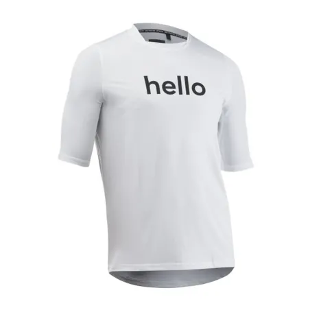 Bike jersey with short sleeve NORTHWAVE BOMB HELLO GOODBYE JERSEY white