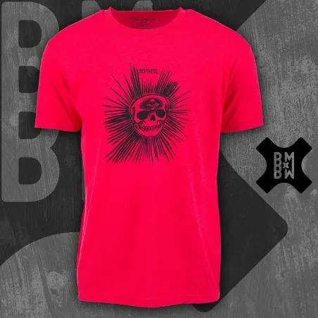 BENT METAL BENT SKULL TEE red