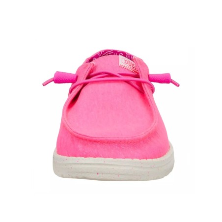 Дамски ежедневни обувки Hey Dude Wendy Stretch Canvas Neon Pink