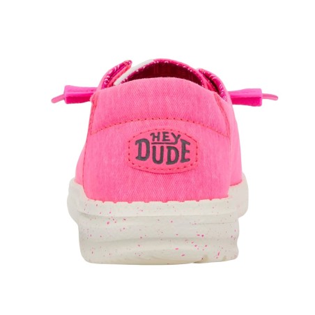 Дамски ежедневни обувки Hey Dude Wendy Stretch Canvas Neon Pink