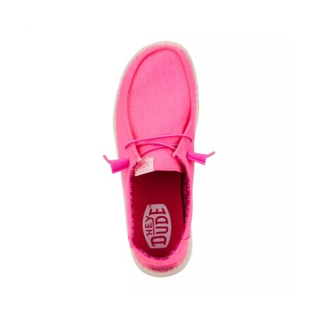 Дамски ежедневни обувки Hey Dude Wendy Stretch Canvas Neon Pink