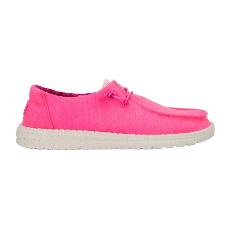 Дамски ежедневни обувки Hey Dude Wendy Stretch Canvas Neon Pink