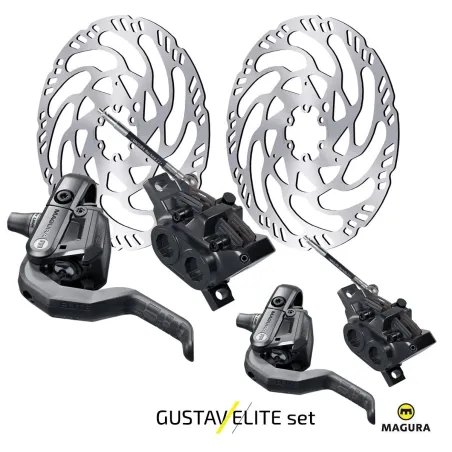 Хидравлични дискови спирачки за велосипед MAGURA GUSTAV ELITE | 2 BRAKES + MDR-C 203/203