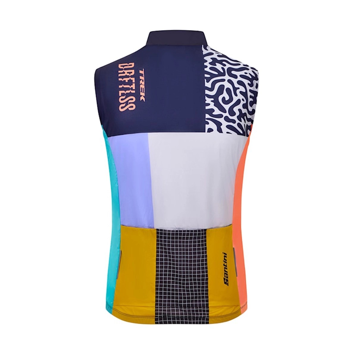 Cycling Vest  Santini Trek Driftless Team Replica Dark Blue/Light Blue