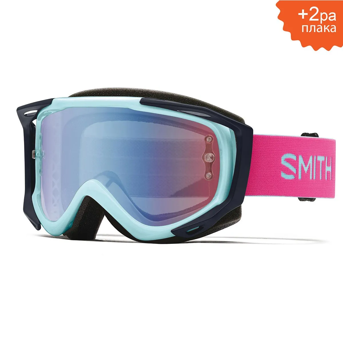 SMITH FUEL V2 Iceberg Peony | S2 BLUE Sensor Mirror | Bike goggle